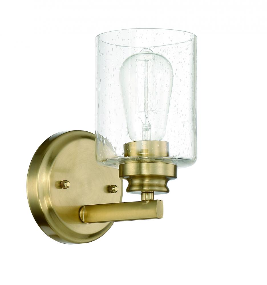 Bolden 1 Light Wall Sconce in Satin Brass