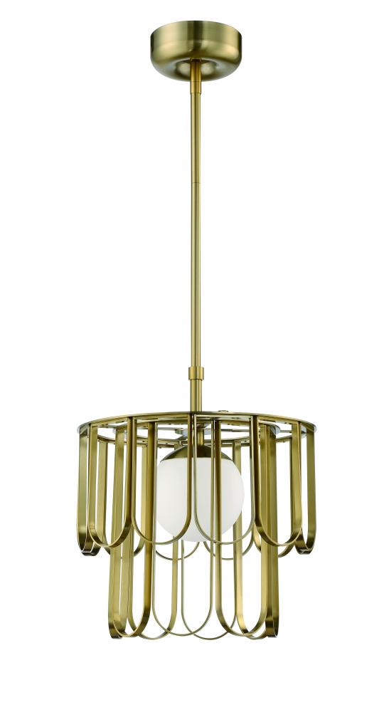 Melody 1 Light Pendant in Satin Brass