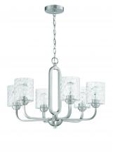  54226-BNK - Collins 6 Light Chandelier in Brushed Polished Nickel