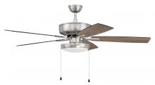  P119BNK5-52DWGWN - 52" Pro Plus 119 in Brushed Polished Nickel w/ Driftwood/Grey Walnut Blades