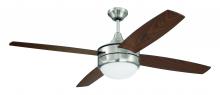  PHZ52BNK4 - 52" Phaze II 4-Blade in Brushed Polished Nickel w/ Walnut/Dark Oak Blades