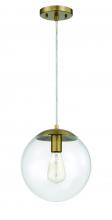  56891-SB - Gaze 1 Light 10" Pendant in Satin Brass