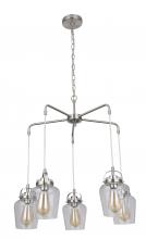  53525-BNK - Trystan 5 Light Chandelier in Brushed Polished Nickel