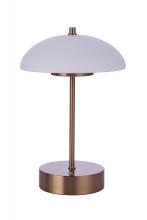  86272R-LED - Indoor/Outdoor Rechargeable Dimmable LED Portable Lamp in Satin Brass