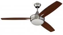  TG52BNK3 - 52" Targas in Brushed Polished Nickel w/ Dark Oak/Walnut Blades