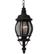  Z321-TB - French Style 1 Light Outdoor Pendant in Textured Black