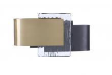  11912FBSB-LED - Harmony 1 Light LED Wall Sconce in Flat Black/Satin Brass