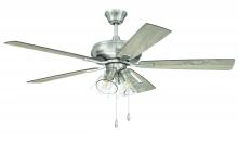  ECF104BNK5-DWWLN - 52" Eos Clear 4 Light in Brushed Polished Nickel w/ Driftwood/Walnut Blades