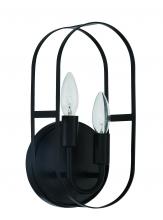  12806FB2 - Mindful 2 Light Sconce in Flat Black