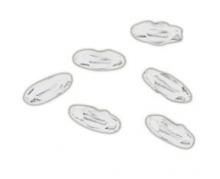  PCC-WW - Beaded Chain Connectors in White (6pcs)