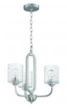  54223-BNK - Collins 3 Light Chandelier in Brushed Polished Nickel