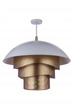  P1011MWWMG-LED - 31.25" Diameter Sculptural Statement Dome Pendant with Perforated Metal Shades