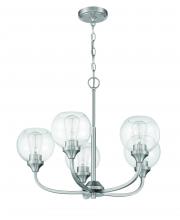  56225-BNK - Glenda 5 Light Chandelier in Brushed Polished Nickel