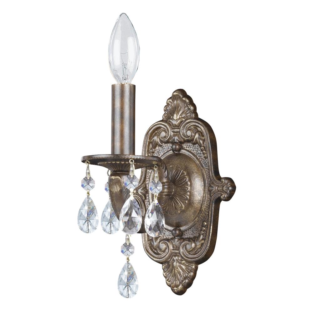 Paris Market 1 Light Spectra Crystal Venetian Bronze Sconce