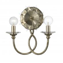  442-SA - Willow 2 Light Antique Silver Sconce
