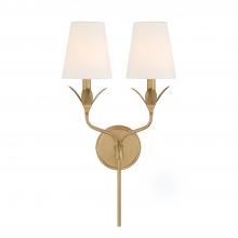  562-GA - Broche 2 Light Antique Gold Sconce