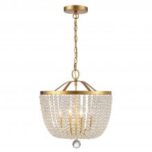 Crystorama 604-GA - Rylee 4 Light Antique Gold Chandelier