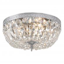 Crystorama 712-CH-CL-MWP - Crystorama 3 Light Hand Cut Crystal Polished Chrome Flush Mount