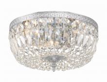 Crystorama 714-CH-CL-MWP - Crystorama 3 Light Hand Cut Crystal Polished Chrome Flush Mount