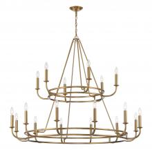  BAI-A2109-AG - Bailey 18 Light Aged Brass Chandelier