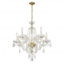  CAN-A1306-PB-CL-SAQ - Candace 5 Light Spectra Crystal Polished Brass Chandelier