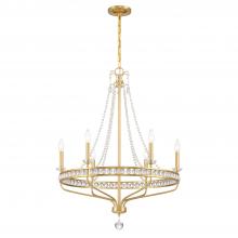  SEV-1806-AG - Seville 6 Light Aged Brass Chandelier