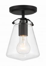  VSS-7002-MK_CEILING - Voss 1 Light Matte Black Semi Flush Mount