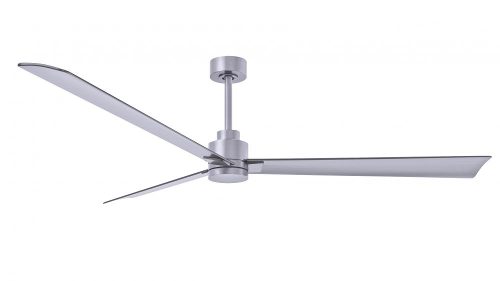 Alessandra 3-blade transitional ceiling fan in brushed nickel finish with brushed nickel blades. O