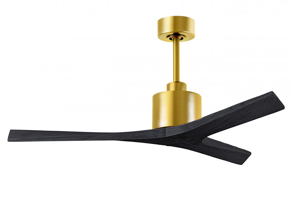 Mollywood 6-speed contemporary ceiling fan in Brushed Brass finish with 52” solid matte black wo