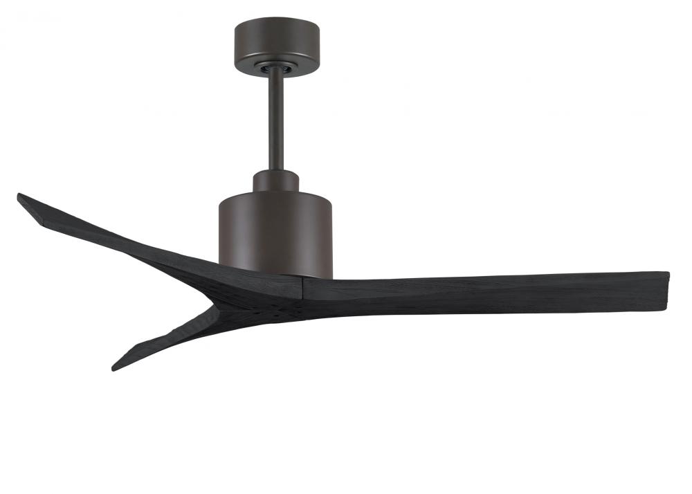 Mollywood 6-speed contemporary ceiling fan in Textured Bronze finish with 52” solid matte black