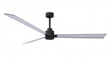  AK-BK-BN-72 - Alessandra 3-blade transitional ceiling fan in matte black finish with brushed nickel blades. Opti