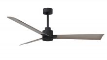 AK-BK-GA-56 - Alessandra 3-blade transitional ceiling fan in matte black finish with gray ash blades. Optimized