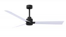  AK-BK-MWH-56 - Alessandra 3-blade transitional  ceiling fan in matte black finish with matte white blades. Optimi