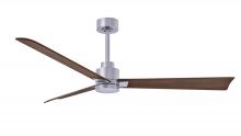  AK-BN-WN-56 - Alessandra 3-blade transitional ceiling fan in brushed nickel finish with walnut blades. Optimized