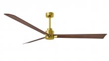  AK-BRBR-WN-72 - Alessandra 3-blade transitional ceiling fan in brushed brass finish with walnut blades. Optimized
