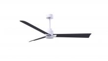  AK-MWH-BK-56 - Alessandra 3-blade transitional ceiling fan in matte white finish with matte black blades. Optimiz