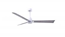  AK-MWH-BW-56 - Alessandra 3-blade transitional ceiling fan in matte white finish with barnwood blades. Optimized