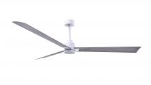 AK-MWH-BW-72 - Alessandra 3-blade transitional ceiling fan in matte white finish with barnwood blades. Optimized