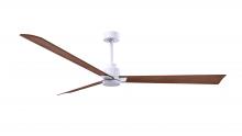  AK-MWH-WN-72 - Alessandra 3-blade transitional ceiling fan in matte white finish with walnut blades. Optimized fo