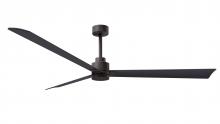  AK-TB-BK-72 - Alessandra 3-blade transitional ceiling fan in textured bronze finish with matte black blades. Opt