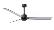  AK-TB-BN-56 - Alessandra 3-blade transitional ceiling fan in textured bronze finish with brushed nickel blades.