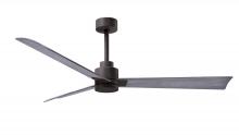  AK-TB-BW-56 - Alessandra 3-blade transitional ceiling fan in textured bronze finish with barnwood blades. Optimi