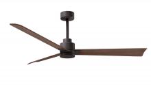  AK-TB-WN-56 - Alessandra 3-blade transitional ceiling fan in textured bronze finish with walnut blades. Optimize