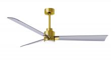  AKLK-BRBR-BN-56 - Alessandra 3-blade transitional ceiling fan in a brushed brass finish with brushed nickel blades.