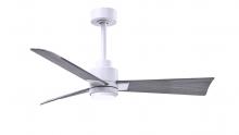  AKLK-MWH-BW-42 - Alessandra 3-blade transitional ceiling fan in matte white finish with barnwood blades. Optimized