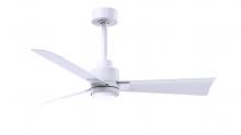  AKLK-MWH-MWH-42 - Alessandra 3-blade transitional ceiling fan in matte white finish with matte white blades. Optimiz