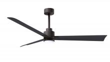  AKLK-TB-BK-56 - Alessandra 3-blade transitional ceiling fan in textured bronze finish with matte black blades. Opt