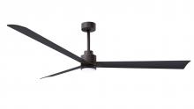  AKLK-TB-BK-72 - Alessandra 3-blade transitional ceiling fan in textured bronze finish with matte black blades. Opt