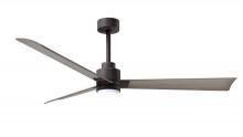  AKLK-TB-GA-56 - Alessandra 3-blade transitional ceiling fan in textured bronze finish with gray ash blades. Optimi