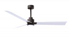  AKLK-TB-MWH-56 - Alessandra 3-blade transitional ceiling fan in textured bronze finish with matte white blades. Opt